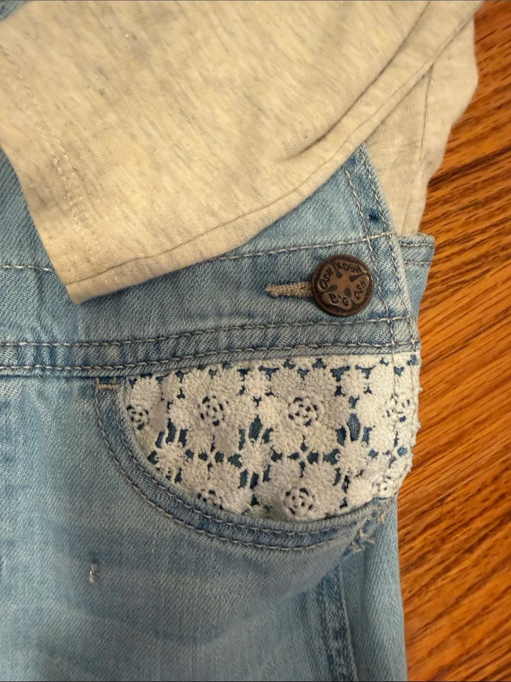 OshKosh B'gosh Light Wash Denim Overalls for Kids